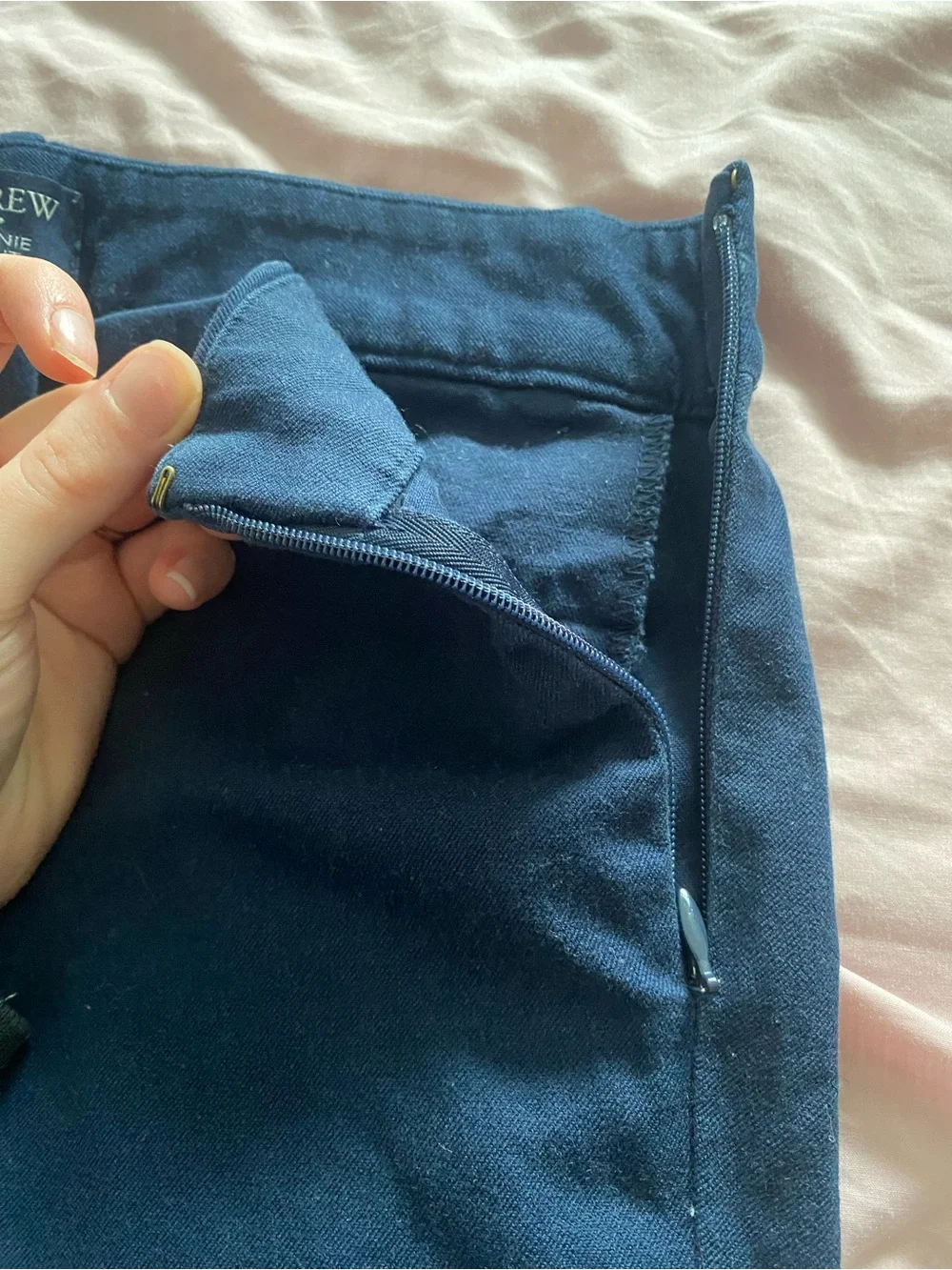 J Crew Winnie Ankle Pant - Slim Fit Classic Navy Blue Dress Pants